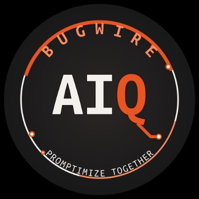 BugwireAIQ logo: AIQ in a circle with the motto Promptimize Together